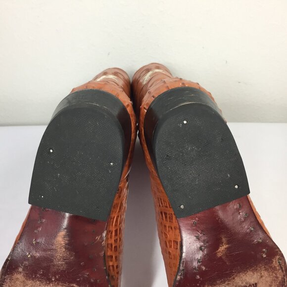 Rogers Boots Mens Size 9.5 Alligator or Crocodile with Stitched Rodeo Details main image 10